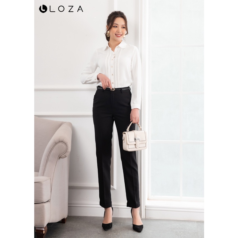[Mã BMBAU50 giảm 50K đơn 150K] Áo sơ mi trắng LOZA tay dài - LS11005