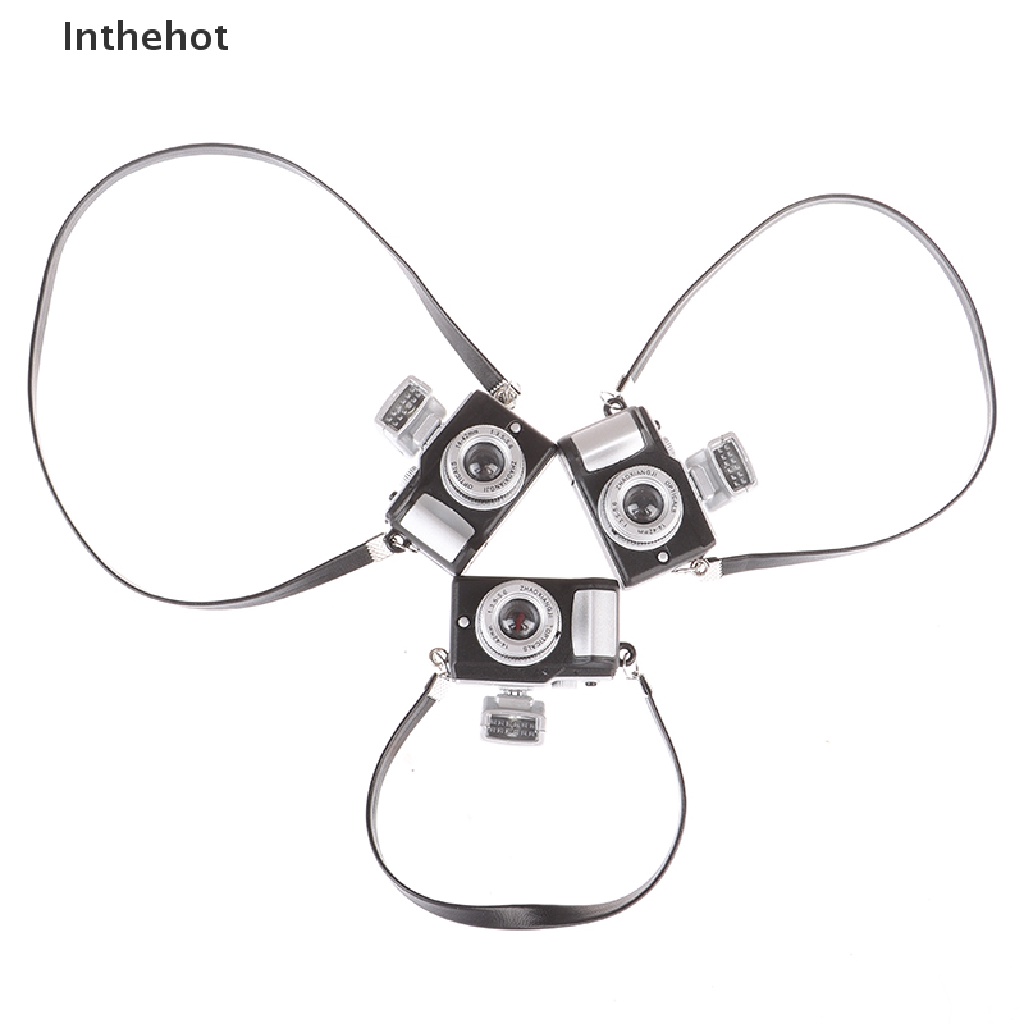 Mô hình máy ảnh mini có đèn flash trang trí nhà búp bê