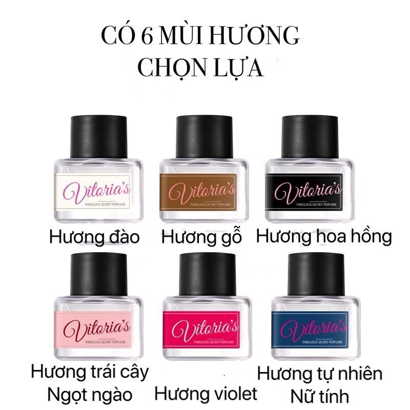 Nước hoa vùng kín Victoria cao cấp - Set 6 lọ 7ml nhiều mùi hương giúp khử mùi hôi, kháng khuẩn, lưu hương tốt C2U