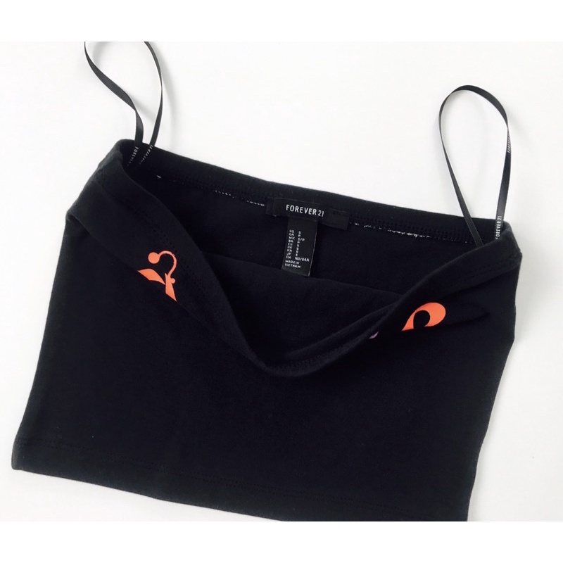Áo ống cotton đen in chữ Baddie vnxk