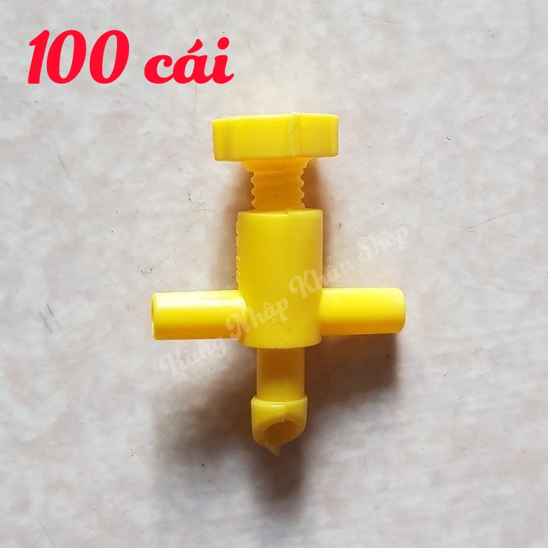100 Béc tưới nhỏ giọt 3 chân 0-8L/h tưới gốc điều chỉnh được lưu lượng nước