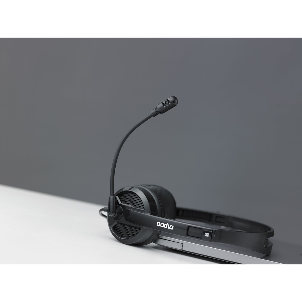 Tai nghe chụp tai có dây RAPOO H100, jack cắm 3.5mm có mic BH 12 Tháng