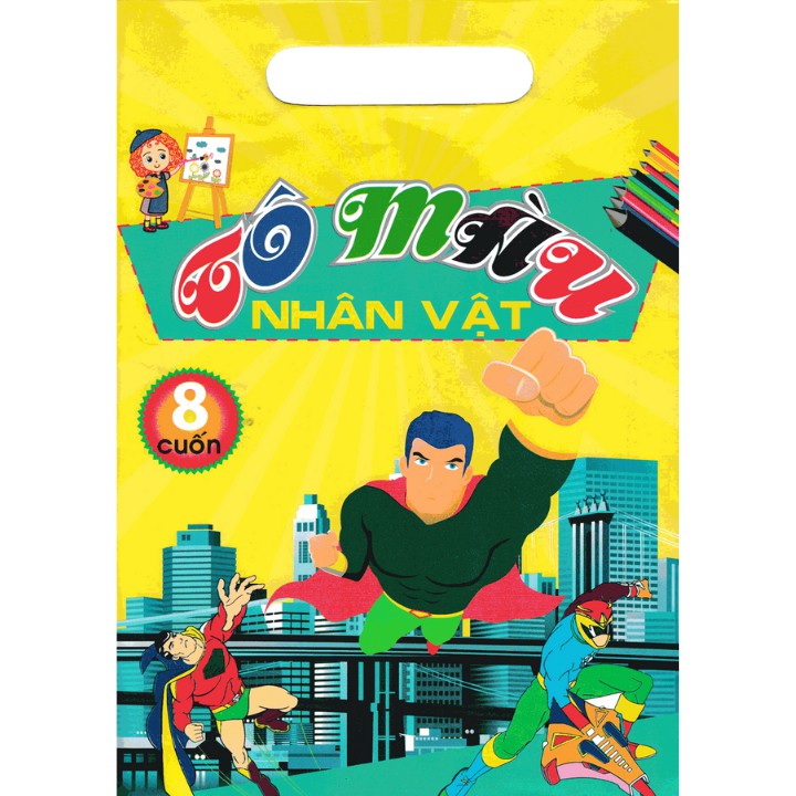 Sách - Bộ túi tô màu nhân vật (8 cuốn)
