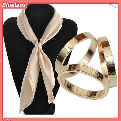 Khóa khăn cổ hình 3 vòng tròn kiểu dáng đơn giản, thanh lịch cho nữ