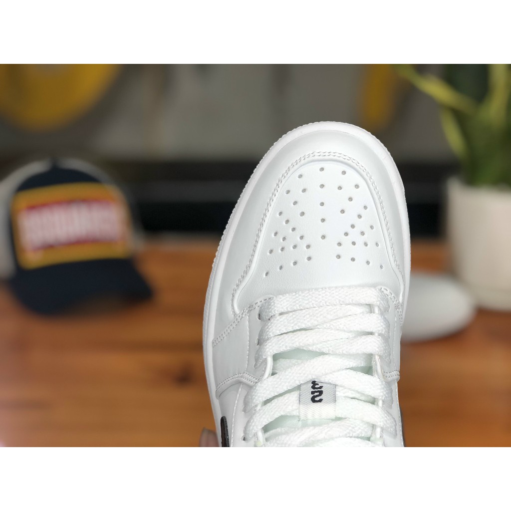 Giày Sneaker Jordan 1 Low Đen Trắng Fullbox, Giày thể thao nam nữ Jordan 1 Cổ Thấp Trắng đen Da nhăn, lót 2 lớp cực êm