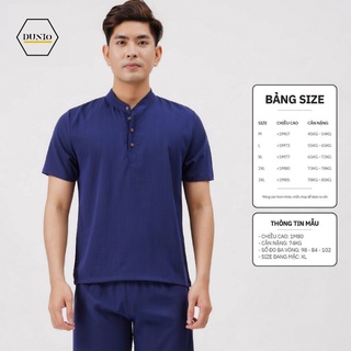 Bộ đũi nam quần dài áo cộc tay cổ tàu vải thái đẹp cao cấp dunio bd132