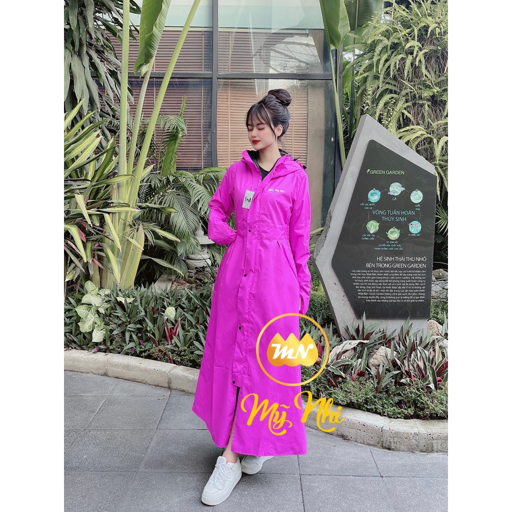 Áo mưa măng tô 2 lớp thời trang nữ chống thấm chống gió lạnh - ao mua mangto 2 lop thoi trang