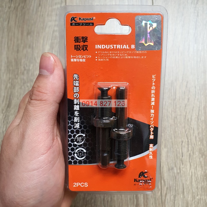 Chốt Chuyển Từ Máy Bắn Vít Sang Khoan đầu kẹp khoan măng ranh ren 10mm hãng Kapusi Japan