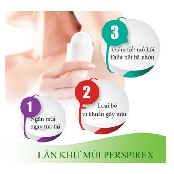 Lăn khử mùi hỗ trợ đặc trị hôi nách hiệu quả và ngăn tiết mồ hôi Perspirex Extra-effective Antiperspirant Roll-On 20ml