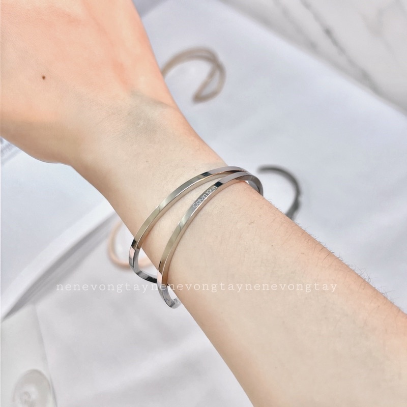 Vòng tay CK thép ko rỉ nam nữ có khắc tên (ver 2)