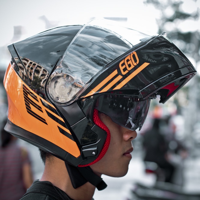 Mũ Bảo Hiểm Fullface Lật Hàm EGO E9 - 2 Kính - Hàng Chính Hãng Bảo Hành 24 Tháng