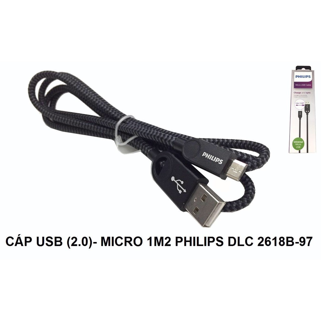 CABLE USB 2.0 SANG MICRO USB PHILIPS DLC2618B