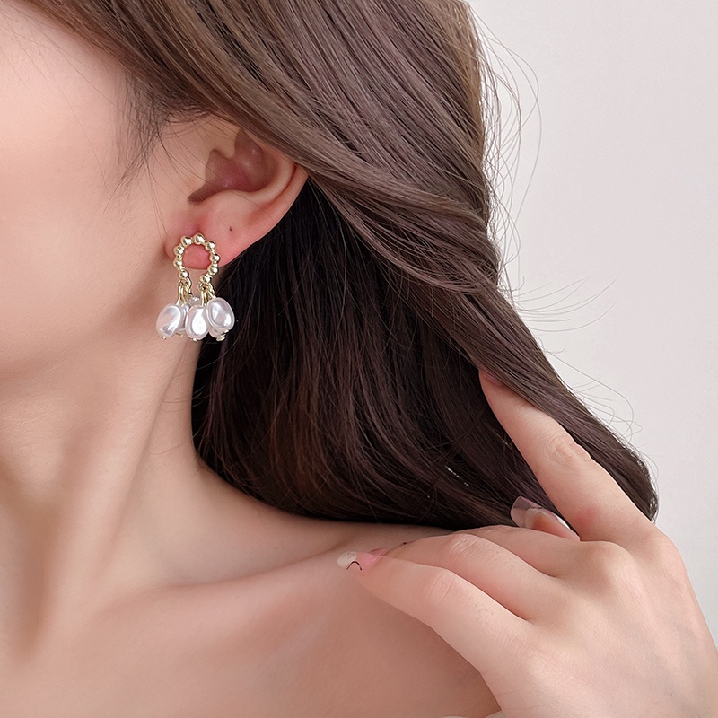 Bông Tai Đính Ngọc Trai Sang Trọng Cho Nữ