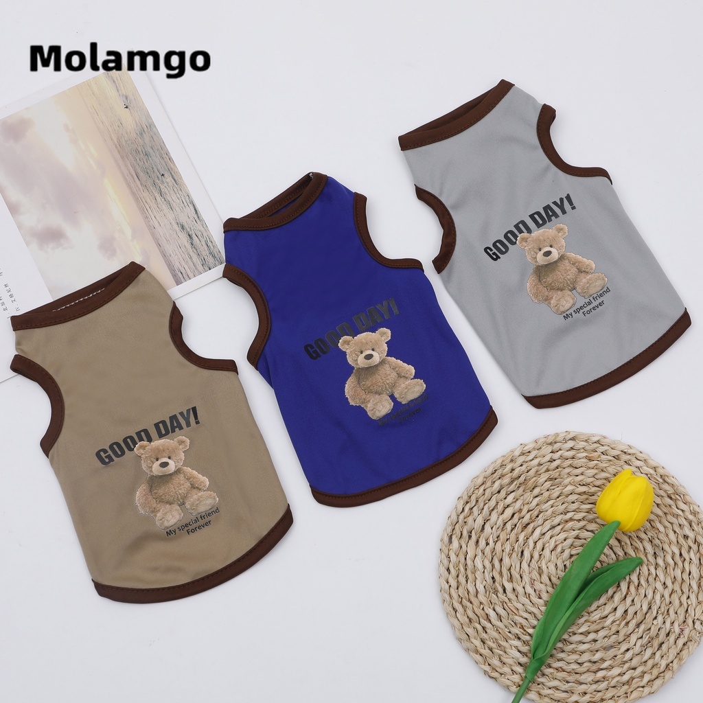 Áo Thun Cotton In Hình Gấu Teddy Dễ Thương Dành Cho Thú Cưng Size XS-XXL