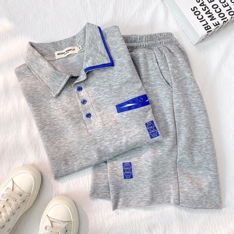 Set Đồ Bộ Nữ Quần Short Và Áo Polo MOMO Chất Da Cá Mềm Mịn Form Siêu Xinh - Yowol SG