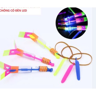 Combo 100 cây Đồ chơi ná bắn chong chóng xoay có đèn led bắn bằng thun