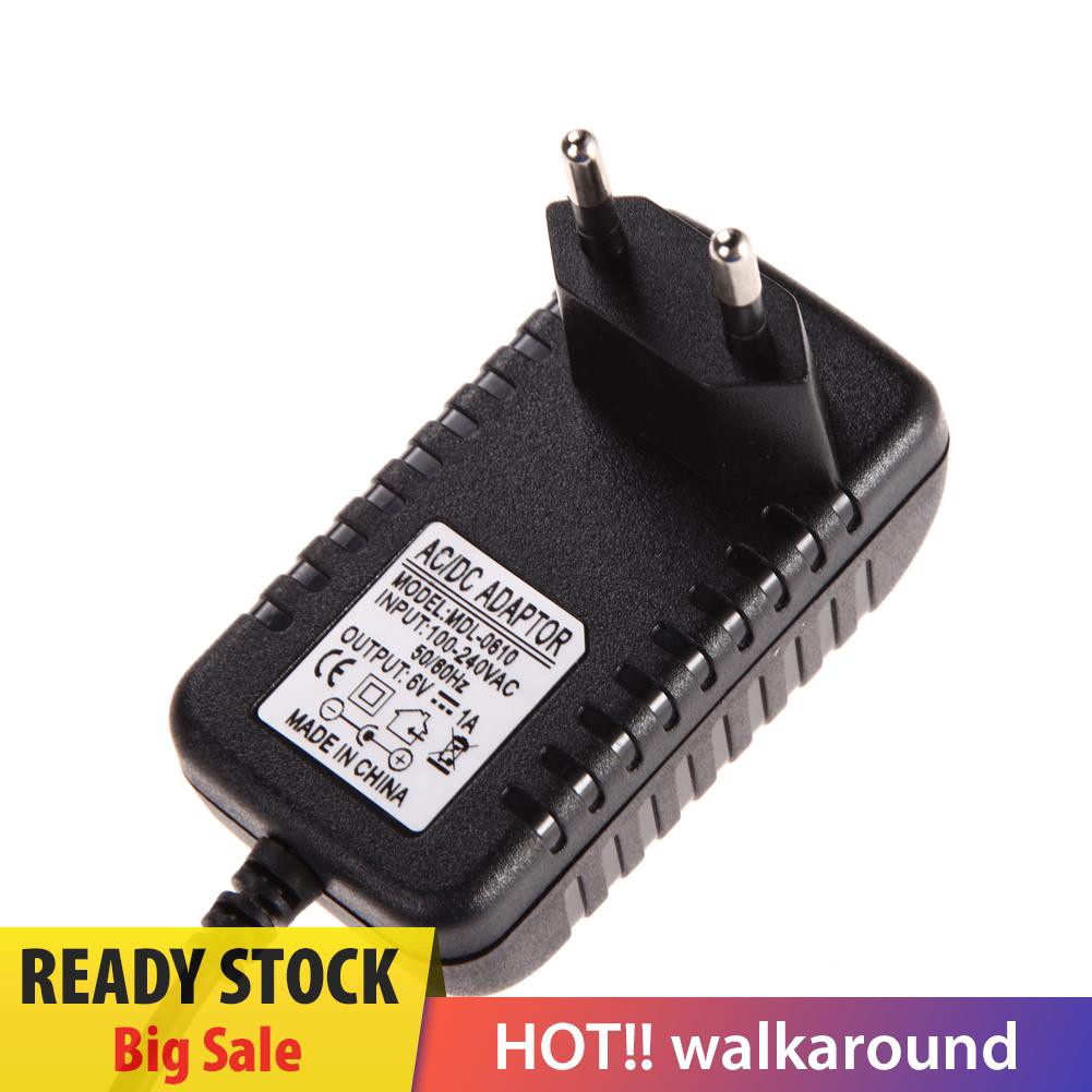 Walk AC 100-240V Converter Adapter DC 5.5 x 2.5MM 6V 1A 1000mA Charger EU Plug 