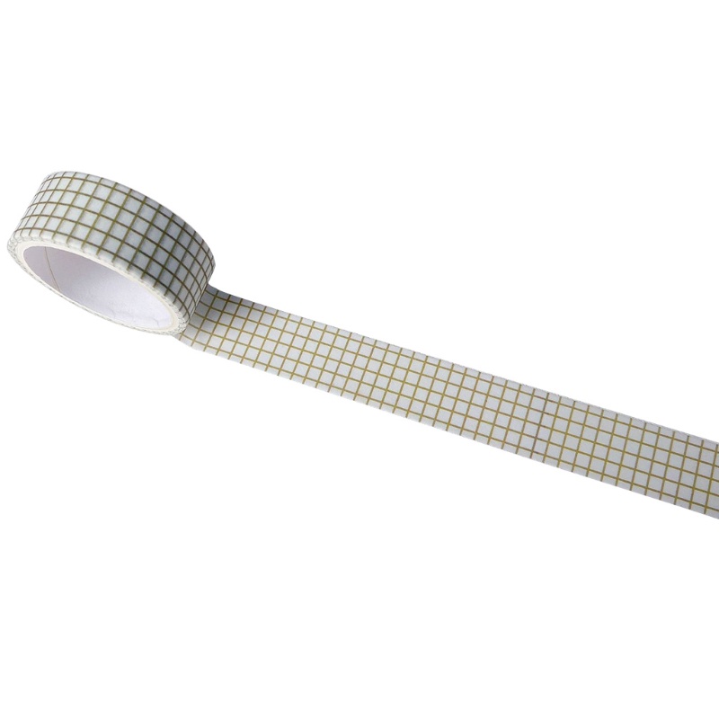 Cuộn Băng Washi 15mm Họa Tiết Kẻ Sọc Dễ Thương Dùng Trang Trí Sổ Tay / Album Ảnh