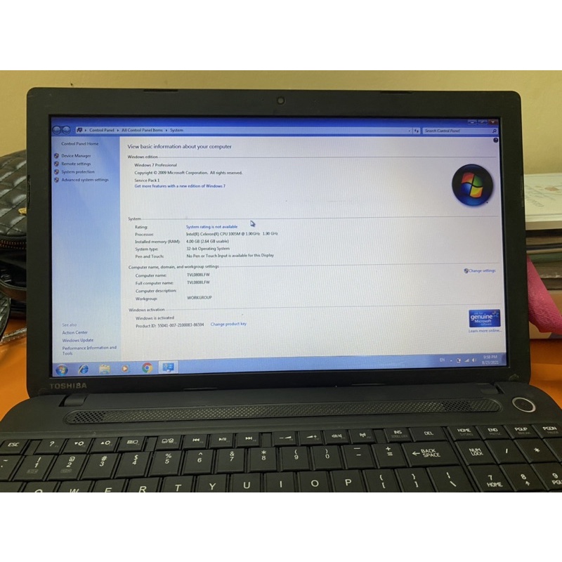 laptop cũ toshiba màn 15.6 ram 4Gb hdd 500Gb | BigBuy360 - bigbuy360.vn