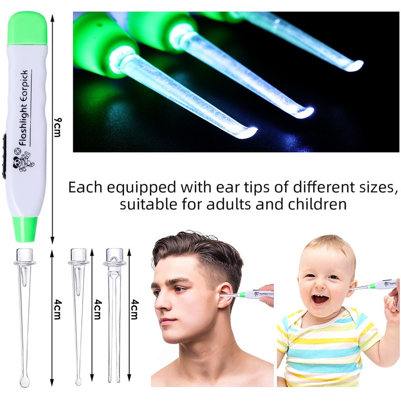 Dụng Cụ Lấy Ráy Tai Có Đèn LED Màu Sắc Ngọt Ngào Tiện Dụng