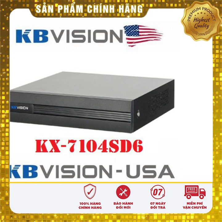 SIÊU RẺ - ĐẦU GHI HÌNH KBVISION KX-7104SD6 - HÀNG CHÍNH HÃNG