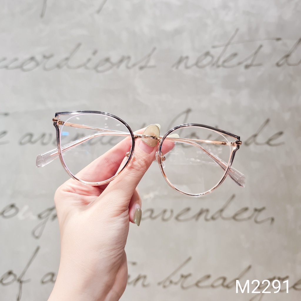 Gọng kính cận mắt mèo LILYEYEWEAR chất liệu nhựa thanh nhẹ chắc chắn kiểu dáng thời thượng dễ đeo M2291
