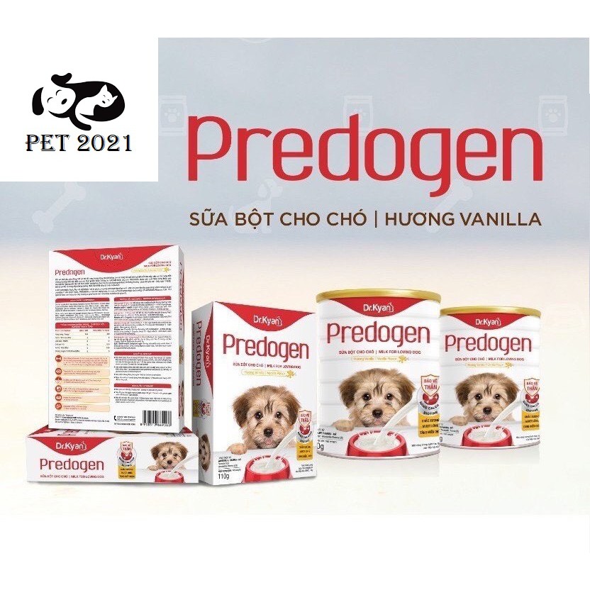 Sữa bột Dr.kyan Predogen  cho chó bầu, chó con bổ sung khoáng vitamin canxi dinh dưỡng - hộp giấy 110gr