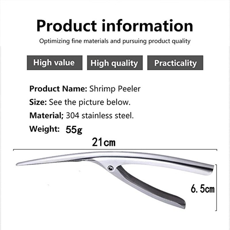 Dụng cụ bóc vỏ tôm bằng thép không gỉ tiện lợi