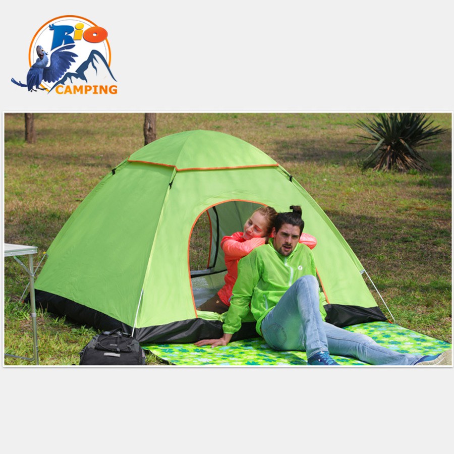 Lều cắm trại tự bung Rio Camping dùng cho 3-5 người thiết kế màn chống muỗi