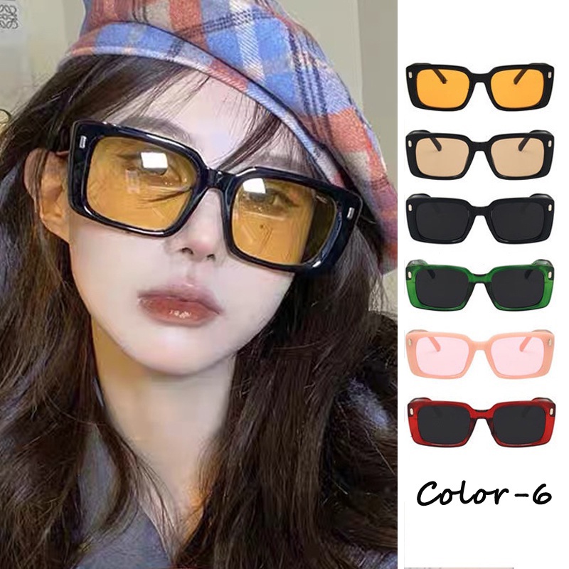 Kính Mát Gọng Vuông Nhỏ Phong Cách hip hop Thời Trang Cho Nam Và Nữ