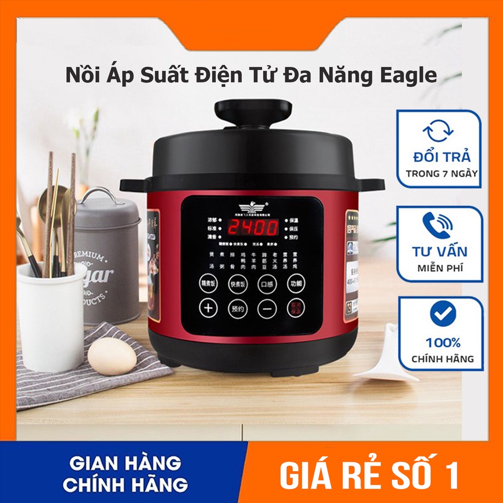 Nồi Áp Suất Điện Tử Eagle LB-18D Dung Tích 4L, Nồi Áp Suất Đa Năng Kiểu Dáng Hiện Đại [Bảo Hành 12 Tháng]