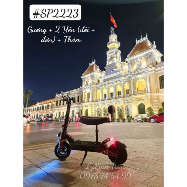 Xe Điện Gấp Gọn SEALUP Q22 - Scooter Of Road , Xe Điện Gấp Gọn Phiên Bản Địa Hình 12in - Pin 28.6Ah