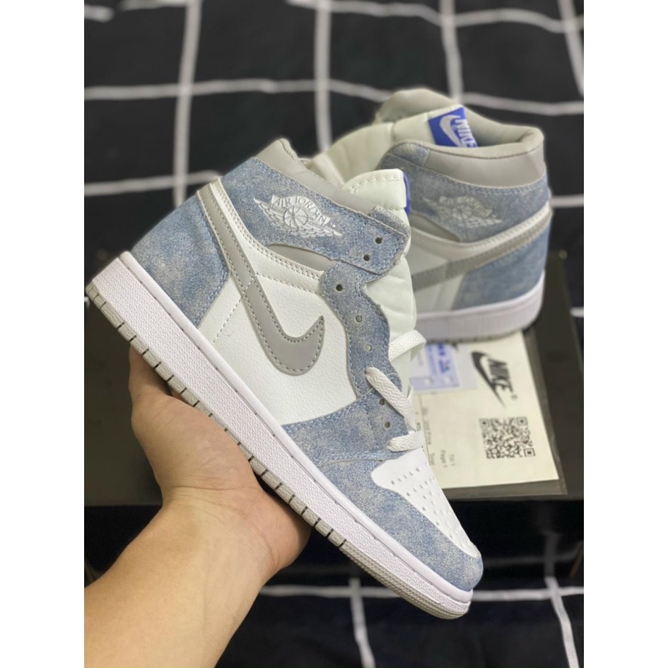 [Full box] giày AIR JORDAN 1 CAO CỔ HYPER ROYAL XANH NỈ CAO CẤP