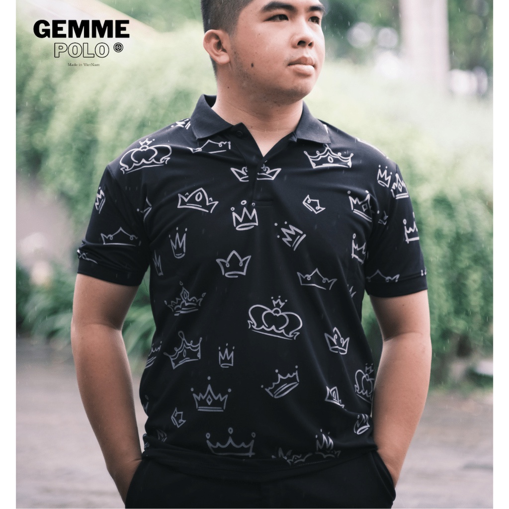 Áo Polo nam cổ bẻ GEMME MEN vương miện Fullsize 50-130kg chuẩn form, trẻ trung, thanh lịch - GEMMEPOLOVN