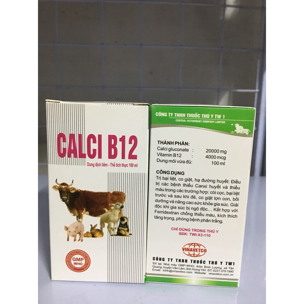 Calci B12 Bại liệt trước và sau đẻ, co giật ở chó, vật nuôi