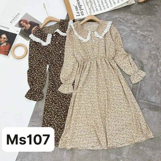 [Ảnh thật từ shop] Đầm đi ĐÀ LẠT, Váy đi ĐÀ LẠT hoa nhí nhung tăm vintage
