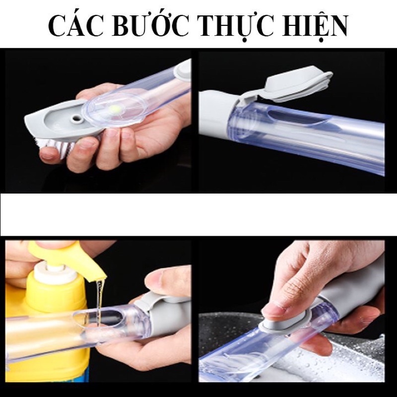 Bàn Chải Cọ Rửa Xoong Nồi Bát Đĩa Thông Minh