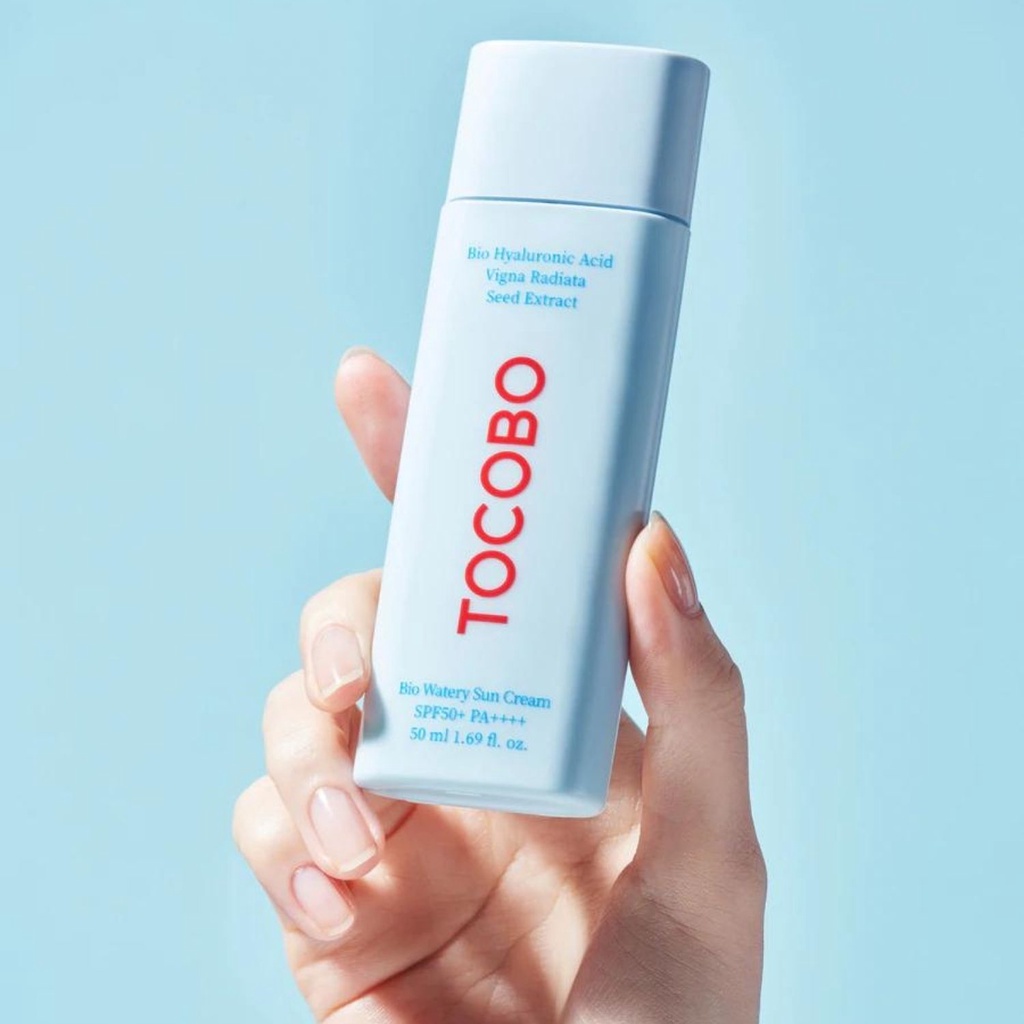 Kem chống nắng thuần chay cho da nhạy cảm TOCOBO dạng Cotton Soft Sun Stick và dạng Bio Watery