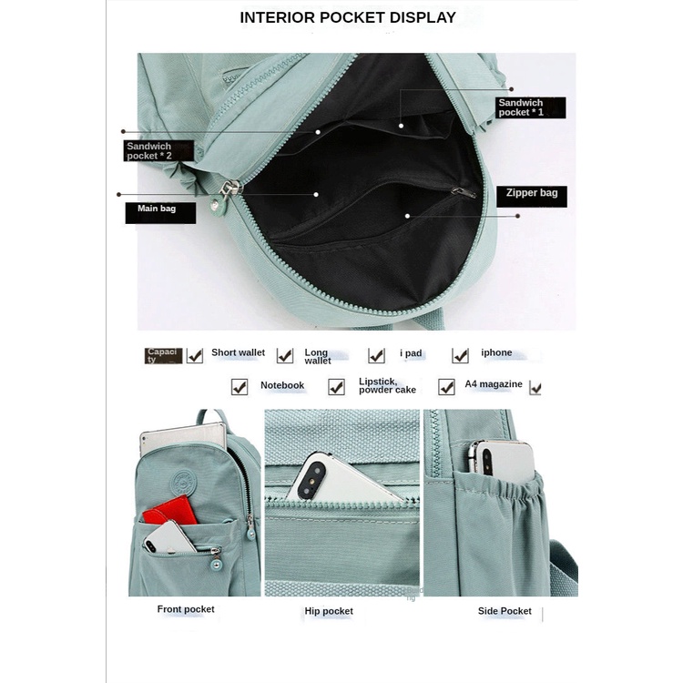 Ba Lô Du Lịch Sức Chứa Lớn Thiết Kế Đơn Giản Và Nhẹ Nhàng Mới Cho Nữ