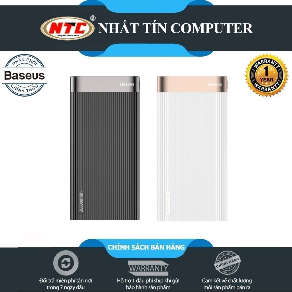 Pin sạc dự phòng Baseus BS-20KP201 Parallel 20.000mAh QC 3.0 và PD 18W