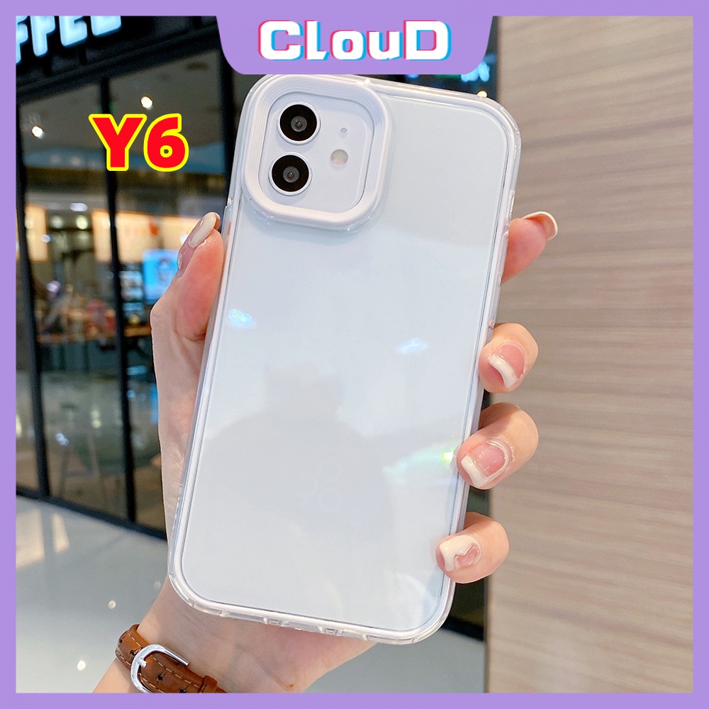 Ốp Điện Thoại Silicon Mềm Trong Suốt Màu Kẹo 3 Trong 1 Chống Sốc Cho iPhone 11 12 13 Pro Max XR XS Max X SE 2020 7Plus 8Plus 7 8