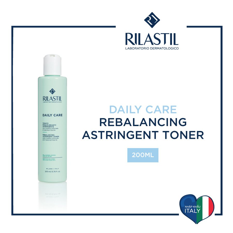 NƯỚC CÂN BẰNG DỊU NHẸ DÀNH CHO DA DẦU MỤN VÀ HỖN HỢP THIÊN DẦU - RILASTIL REBALANCING ASTRINGENT TONER