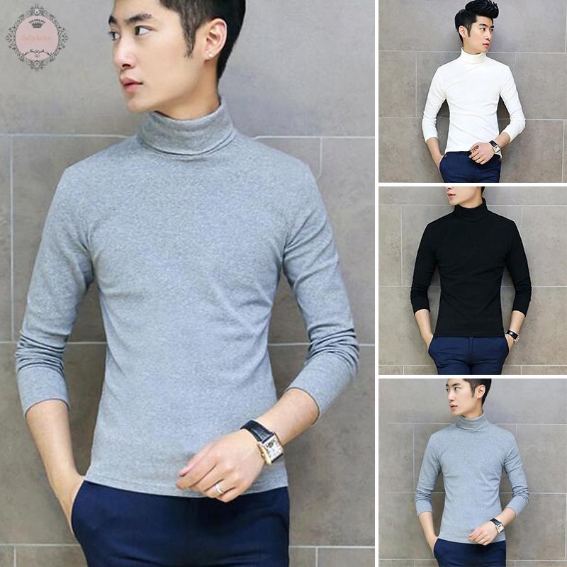 Áo thun nam cổ lọ tay dài dáng ôm thời trang