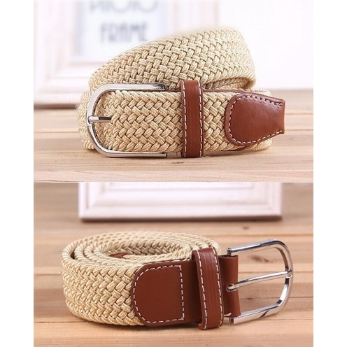 Thắt Lưng Bằng Vải Bố Màu Trơn Co Giãn Phù Hợp Cho Cả Nam Và Nữ