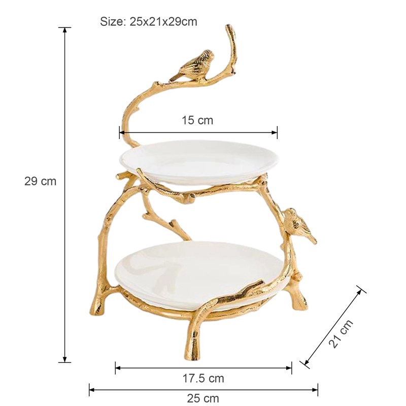 European Tray Multi-Layer Cake Stand Wedding Party Dessert Table Candy Fruit Plate Food Server Display Holder