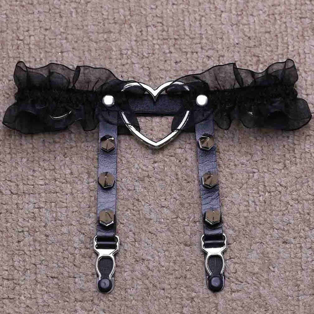 1 Dây Nịt Vớ Hình Trái Tim Phong Cách Gothic Thời Trang Cho Nữ