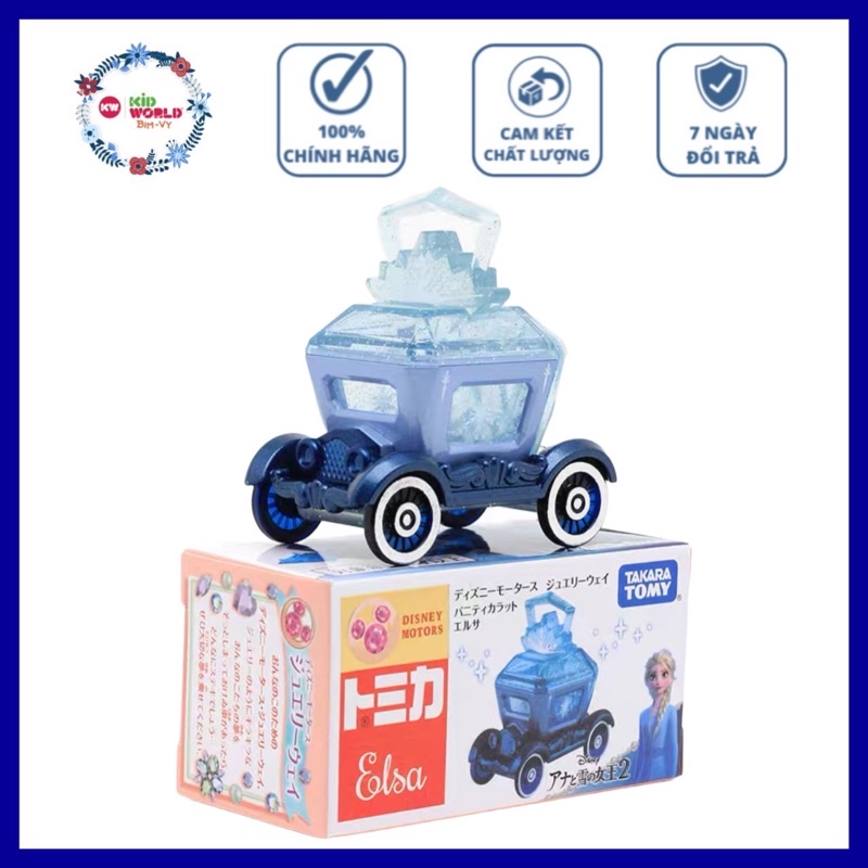 Xe mô hình Tomica Box Disney Motors Elsa. MS: 900. Made in Việt Nam.