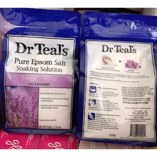 Muối tắm - Tẩy da chết - Thư giãn - Dr Teal Pure Epsom Salt Soaking Solition. {Hàng nội địa USA🇺🇸}