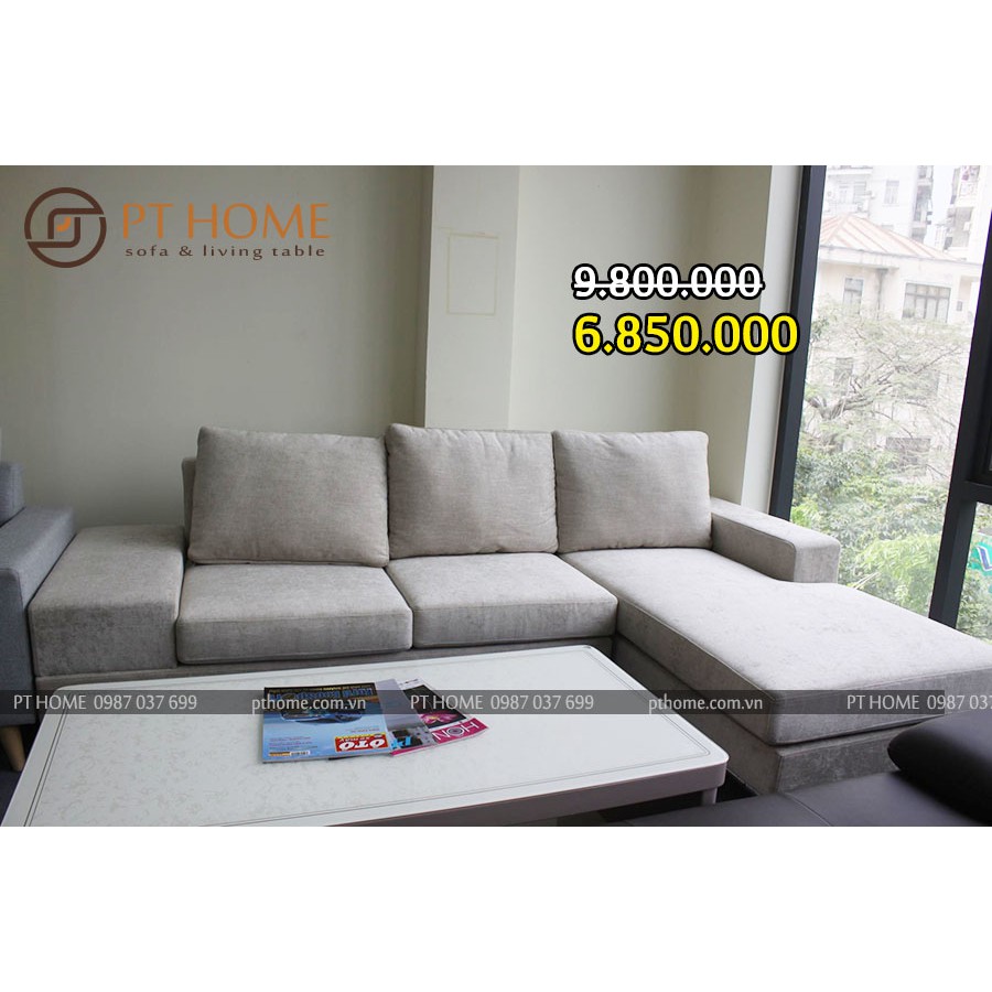 Sofa góc chữ L - vải nỉ Hàn Quốc