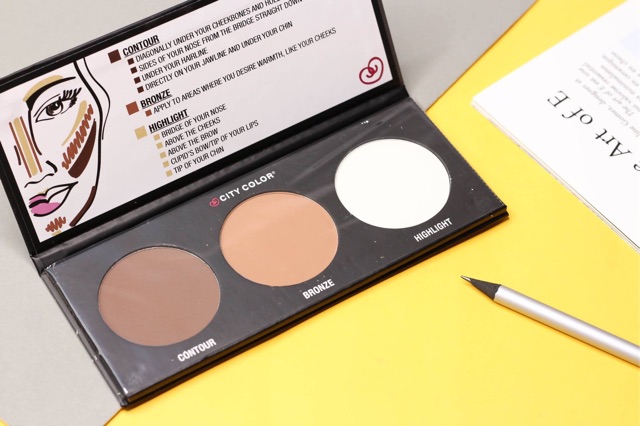 Bảng phấn tạo khối 3 ô City Color Contour Effects Palette